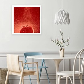 Obraz na plátně Červené rajče ve vodě - 40x40 cm