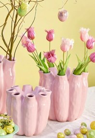 Ružová keramická váza Luna Tube Pink - Ø 24*24 cm