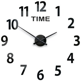 Nástěnné samolepící hodiny Amadeus Time 75 cm černé