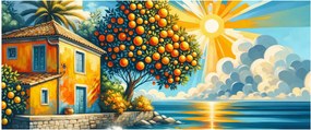Obraz - Dom s pomarančmi I. (120x50 cm)