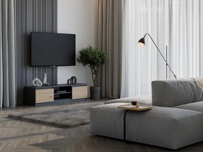 TV skrinka Musecalo 140 (antracit + dub artisan). Akcia -23%. Vlastná spoľahlivá doprava až k Vám domov. 1132504