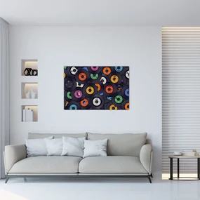 Obraz - Hudobné gramofónové platne (90x60 cm)