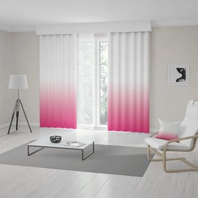 Moderné závesy šité na mieru bielo ružovej farby s trendy ombré efektom Šírka od 121 cm do 130 cm Riasiaca páska (zavesenie na štipce alebo háčiky)