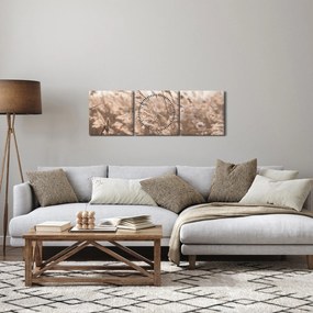 Obraz - Lúčny vánok (s hodinami) (90x30 cm)