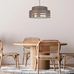 Luster na lanku TAMI 1xE27/60W/230V pr. 40 cm hnedá/zlatá