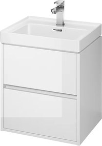 Cersanit Crea - závesná skrinka s umývadlom 50cm, biely lesk, S924-002+K114-005
