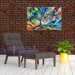 Obraz – Farebný energetický strom (90x60 cm)