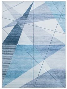 Geometrický koberec PUERTO modrý 120x160 cm