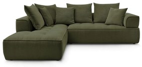 Zelená ženilková rohová pohovka (ľavý roh/do L) Whesley – Bobochic Paris