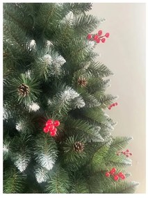 Umelý 3D vianočný stromček BOROVICA s jarabinou 180 cm