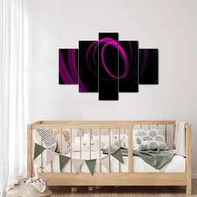 Obraz - fialové čiary (150x105 cm)