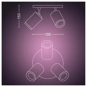 Philips - LED RGBW Stmievateľné bodové svietidlo Hue FUGATO 3xGU10/4,2W/230V biela