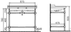 Kovová základňa VITRA 370-1104