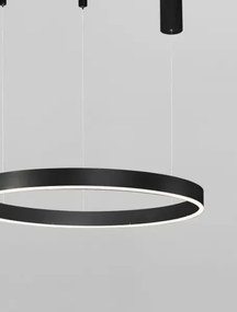 LED luster Motif 60 čierne CCT s diaľkovým ovládaním
