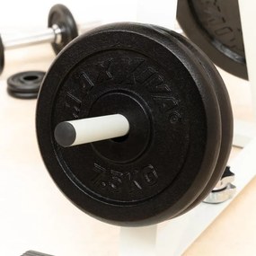 MAXXIVA 81685 Sada 2 závažia na činky celkom 15 kg, liatina, čiern