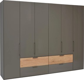 XXXLutz ŠATNÍKOVÁ SKRIŇA, dub, farba duba, antracitová, 300/236/58 cm Dieter Knoll - Skrine - 000442031002