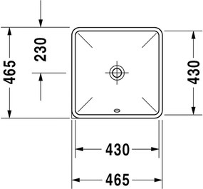 Duravit Starck 3 - Vstavané umývadlo 430x430 mm, biela 0305430000