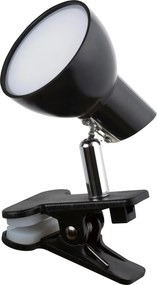 Rabalux NOAH LED lampička s klipom 5W | 360lm | 3000K - čierna