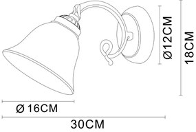 Brilagi - Nástenné svietidlo NOSTALGIA 1xE27/60W/230V