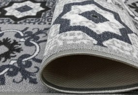 Protišmykový behúň Patchwork - sivý