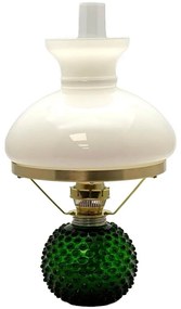 Floriánova huť Petrolejová lampa EMA 38 cm tmavozelená FL0054
