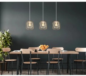 Globo 15965-3H - Závesné svietidlo na lanku DICHTI 3xE27/40W/230V