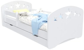 Detská posteľ so zásuvkou 160x80 cm s výrezom HVIEZDIČKY + matrac ZADARMO!