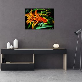 Obraz oranžovej kytice (70x50 cm)