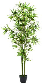Umelá rastlina, bambus s kvetináčom 175 cm, zelený 245943