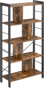 XXXLutz REGÁL, hnedá, čierna, uhlíková oceľ, 74/154,5/30 cm Boxxx - Online Only drobný nábytok - 002543000130