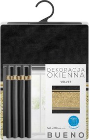 ZATEMŇOVACÍ ZÁVES NA KRÚŽKOCH BUENO 140X250 CM ČIERNA