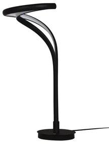 Dizajnová stmievateľná stolová lampa Twist čierna