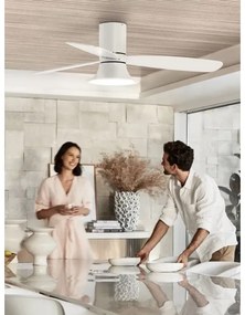 Lucci Air 210661-LED Stmievateľný ventilátor FLUSSO 1xGX53/18W/230V drevo/biela + DO