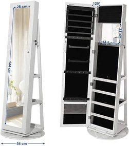 Otočná šperkovnica so zrkadlom JBC62W