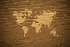 Tapeta hnedá mapa sveta