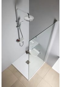 Aqualine - Sprchová súprava s batériou lesklý chróm/biela