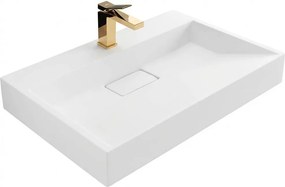 Rea Goya konglomerátové umývadlo, 70 x 46 cm, biela, REA-U8902