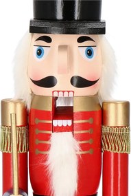 Luskáčik s puškou 60 cm – drevená vianočná figúrka v červenej uniforme Springos CA0908