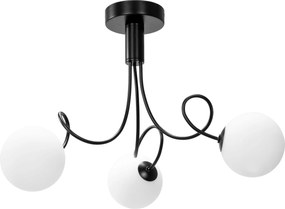 Toolight Toolight, stropná lampa sklenené gule 3xG9 APP1154-3CP, čierna, OSW-14012