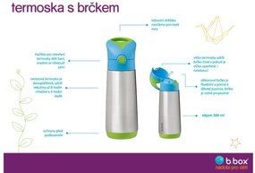 Termoska na pitie so slamkou 500 ml - emerald forest