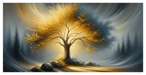 Obraz magický strom života v hmle