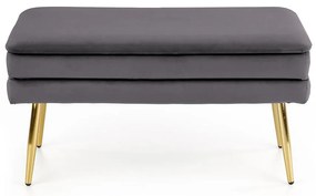 Taburetka Velva šedá/zlatý