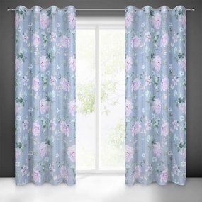 Dekorstudio Dekoračný etamínový záves FLORA s kvetinovým motívom 140x250cm