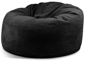 Čierny menčestrový sedací vak Om 135 – SLOWDOWN