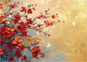 Sklenený obraz - Kvitnúci strom (70x50 cm)