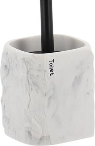 Sada kúpeľňových doplnkov Paola, biela/s čiernymi prvkami