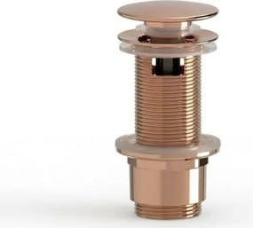 Výpusť umývadla 5/4 SAT Aurum 7,2 cm, ružovozlatá lesklá, plast SATAUCCXRG