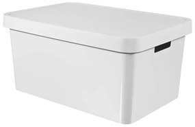 Biely úložný box s vekom Curver Infinity, 45 l