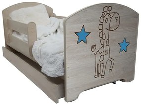 Raj posteli Detská posteľ "Žirafa"gravirované" Oskar borovica nórska
