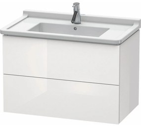 DURAVIT L-Cube závesná skrinka pod umývadlo, 2 zásuvky, 820 x 469 x 558 mm, biela vysoký lesk, LC626502222